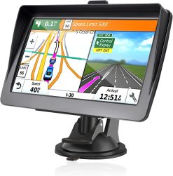 7 Zoll GPS-Navigationsgeräte für Auto/LKW/Camper 2025 mit Europa-Karte – Sprachführung, POI & Tempowarnung, Lebenslange Kostenlose Kartenupdates